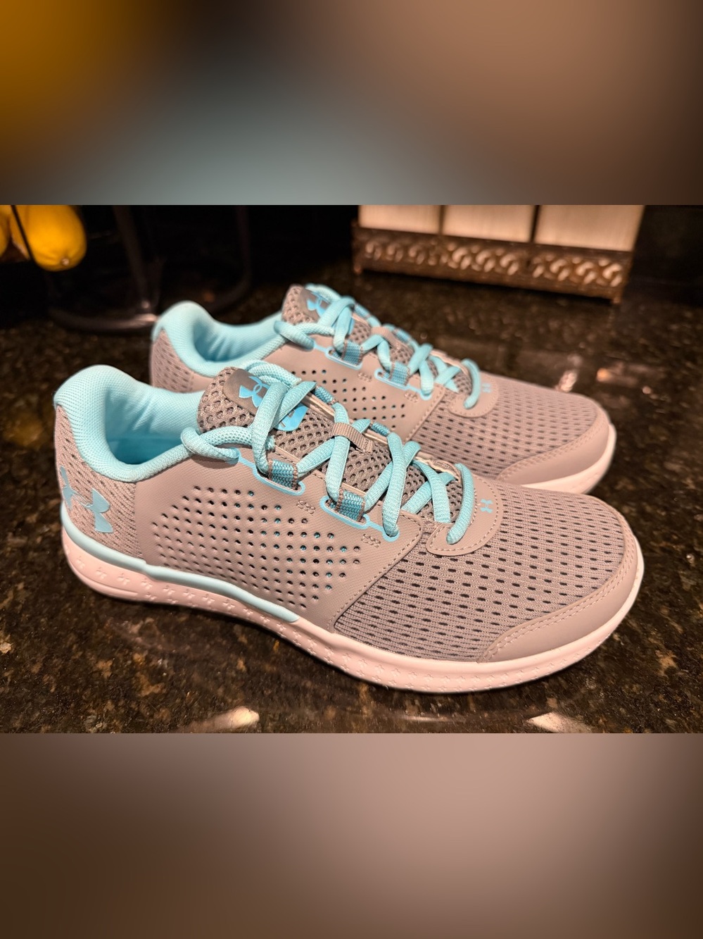 Under Armour Women's Athletic Shoes in Gray and Light Blue